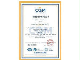 湖南w66质量管理体系认证证书